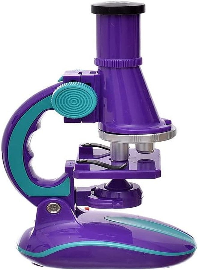 CIRBOX Educational Microscope for Kids - Beginner STEM Science Kit with 100X 200X 450X Magnification | Lab Toy with Slides & Specimen Bottles for Boys & Girls (Purple) - Image 1